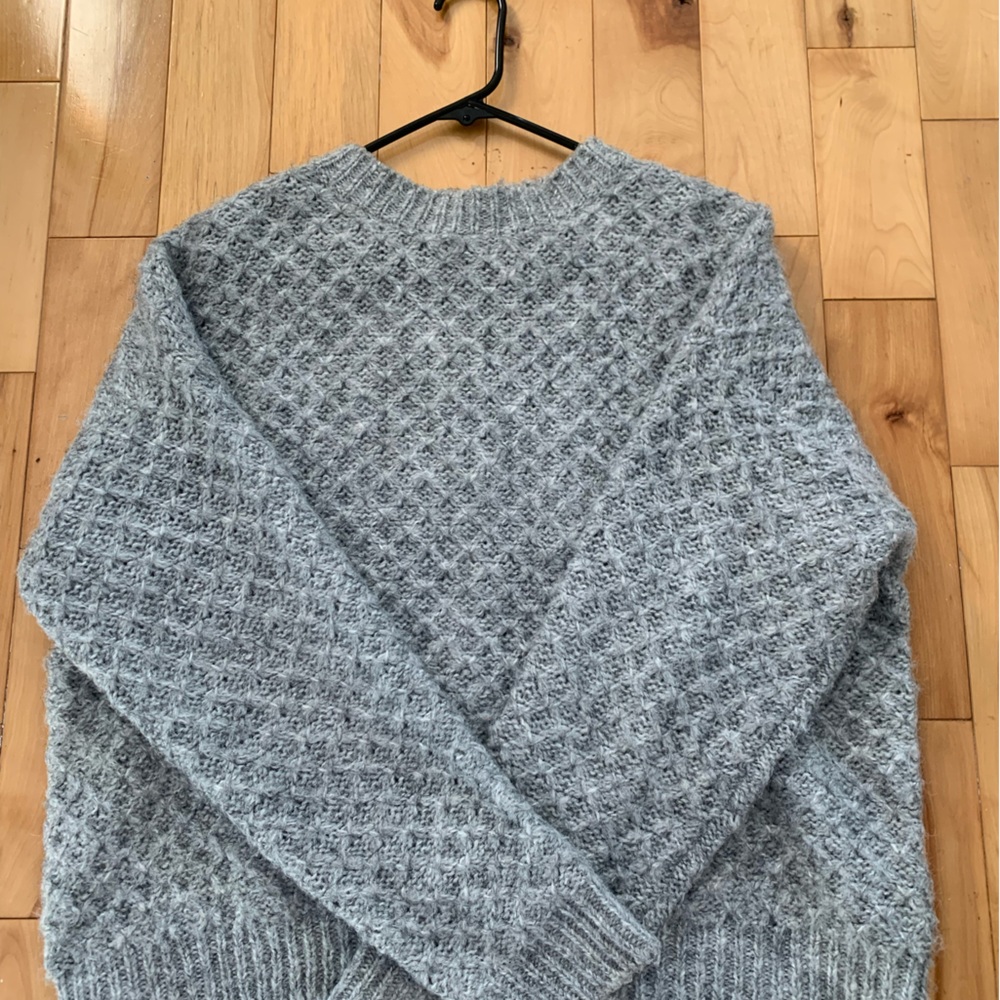 Gray oversized sweater